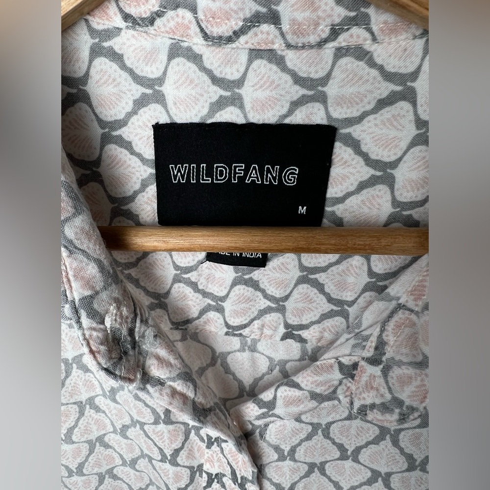 Wildfang Leaf Patterned Button Down Long Sleeve - image 3